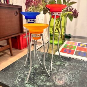 Vintage MCM IKEA interval candlesticks - original packaging - set of 3